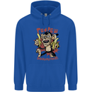 Pew Pew Bananafakas Bananas Monkey Crazy Mens 80% Cotton Hoodie Royal Blue