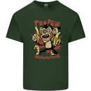 Pew Pew Bananafakas Bananas Monkey Crazy Mens Cotton T-Shirt Tee Top Forest Green