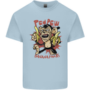 Pew Pew Bananafakas Bananas Monkey Crazy Mens Cotton T-Shirt Tee Top Light Blue