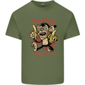 Pew Pew Bananafakas Bananas Monkey Crazy Mens Cotton T-Shirt Tee Top Military Green