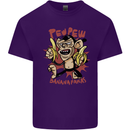Pew Pew Bananafakas Bananas Monkey Crazy Mens Cotton T-Shirt Tee Top Purple