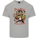 Pew Pew Bananafakas Bananas Monkey Crazy Mens Cotton T-Shirt Tee Top Sports Grey