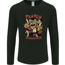 Pew Pew Bananafakas Bananas Monkey Crazy Mens Long Sleeve T-Shirt Black