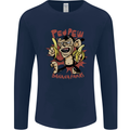 Pew Pew Bananafakas Bananas Monkey Crazy Mens Long Sleeve T-Shirt Navy Blue