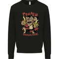 Pew Pew Bananafakas Bananas Monkey Crazy Mens Sweatshirt Jumper Black