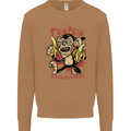 Pew Pew Bananafakas Bananas Monkey Crazy Mens Sweatshirt Jumper Caramel Latte