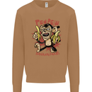 Pew Pew Bananafakas Bananas Monkey Crazy Mens Sweatshirt Jumper Caramel Latte