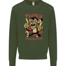 Pew Pew Bananafakas Bananas Monkey Crazy Mens Sweatshirt Jumper Forest Green