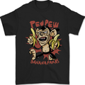 Pew Pew Bananafakas Bananas Monkey Crazy Mens T-Shirt 100% Cotton Black