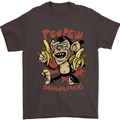 Pew Pew Bananafakas Bananas Monkey Crazy Mens T-Shirt 100% Cotton Dark Chocolate
