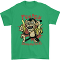 Pew Pew Bananafakas Bananas Monkey Crazy Mens T-Shirt 100% Cotton Irish Green