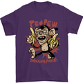 Pew Pew Bananafakas Bananas Monkey Crazy Mens T-Shirt 100% Cotton Purple