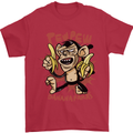 Pew Pew Bananafakas Bananas Monkey Crazy Mens T-Shirt 100% Cotton Red