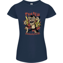 Pew Pew Bananafakas Bananas Monkey Crazy Womens Petite Cut T-Shirt Navy Blue