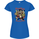 Pew Pew Bananafakas Bananas Monkey Crazy Womens Petite Cut T-Shirt Royal Blue