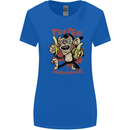 Pew Pew Bananafakas Bananas Monkey Crazy Womens Wider Cut T-Shirt Royal Blue