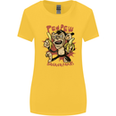 Pew Pew Bananafakas Bananas Monkey Crazy Womens Wider Cut T-Shirt Yellow