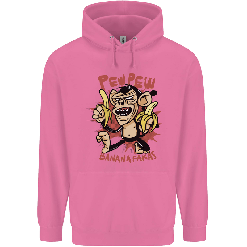 Pew Pew Bananafakas Bananas Monkey Mens 80% Cotton Hoodie Azelea