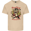 Pew Pew Bananafakas Bananas Monkey Mens Cotton T-Shirt Tee Top Sand