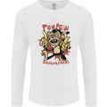 Pew Pew Bananafakas Bananas Monkey Mens Long Sleeve T-Shirt White