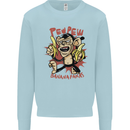 Pew Pew Bananafakas Bananas Monkey Mens Sweatshirt Jumper Light Blue
