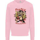 Pew Pew Bananafakas Bananas Monkey Mens Sweatshirt Jumper Light Pink