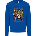 Pew Pew Bananafakas Bananas Monkey Mens Sweatshirt Jumper Royal Blue