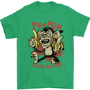 Pew Pew Bananafakas Bananas Monkey Mens T-Shirt 100% Cotton Irish Green