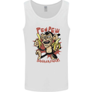 Pew Pew Bananafakas Bananas Monkey Mens Vest Tank Top White