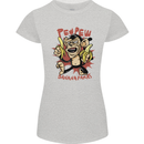 Pew Pew Bananafakas Bananas Monkey Womens Petite Cut T-Shirt Sports Grey