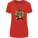 Pew Pew Bananafakas Bananas Monkey Womens Wider Cut T-Shirt Red