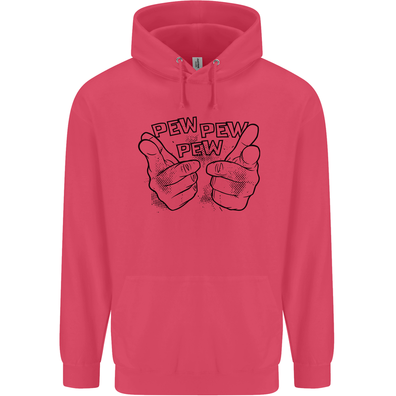 Pew Pew Pew Hands Funny Lightsaber Sci-Fi Childrens Kids Hoodie Heliconia