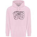 Pew Pew Pew Hands Funny Lightsaber Sci-Fi Childrens Kids Hoodie Light Pink