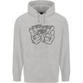 Pew Pew Pew Hands Funny Lightsaber Sci-Fi Childrens Kids Hoodie Sports Grey