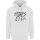 Pew Pew Pew Hands Funny Lightsaber Sci-Fi Childrens Kids Hoodie White