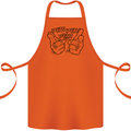 Pew Pew Pew Hands Funny Lightsaber Sci-Fi Cotton Apron 100% Organic Orange