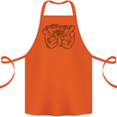 Pew Pew Pew Hands Funny Lightsaber Sci-Fi Cotton Apron 100% Organic Orange