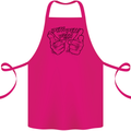 Pew Pew Pew Hands Funny Lightsaber Sci-Fi Cotton Apron 100% Organic Pink