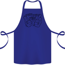 Pew Pew Pew Hands Funny Lightsaber Sci-Fi Cotton Apron 100% Organic Royal Blue