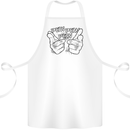 Pew Pew Pew Hands Funny Lightsaber Sci-Fi Cotton Apron 100% Organic White