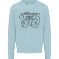 Pew Pew Pew Hands Funny Lightsaber Sci-Fi Kids Sweatshirt Jumper Light Blue