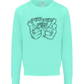 Pew Pew Pew Hands Funny Lightsaber Sci-Fi Kids Sweatshirt Jumper Peppermint