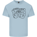 Pew Pew Pew Hands Funny Lightsaber Sci-Fi Kids T-Shirt Childrens Light Blue