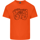 Pew Pew Pew Hands Funny Lightsaber Sci-Fi Kids T-Shirt Childrens Orange