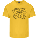 Pew Pew Pew Hands Funny Lightsaber Sci-Fi Kids T-Shirt Childrens Yellow