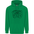Pew Pew Pew Hands Funny Lightsaber Sci-Fi Mens 80% Cotton Hoodie Irish Green