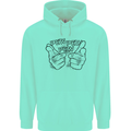 Pew Pew Pew Hands Funny Lightsaber Sci-Fi Mens 80% Cotton Hoodie Peppermint