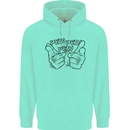 Pew Pew Pew Hands Funny Lightsaber Sci-Fi Mens 80% Cotton Hoodie Peppermint