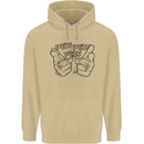 Pew Pew Pew Hands Funny Lightsaber Sci-Fi Mens 80% Cotton Hoodie Sand