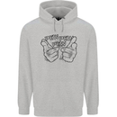 Pew Pew Pew Hands Funny Lightsaber Sci-Fi Mens 80% Cotton Hoodie Sports Grey